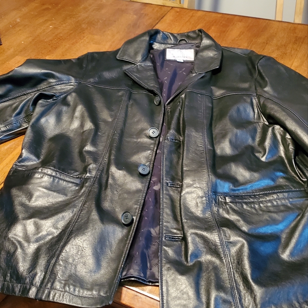 Mens leather coat